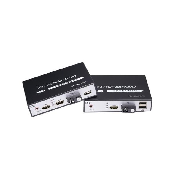 1080P 30Hz HDMI Over Fiber Optic Extender USB KVM HDMI Local Loop Stereo Audio TX RX Kit