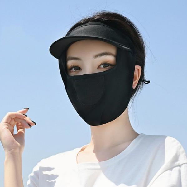 THE INTERNET CELEBRITY EXPLOSION COVERS THE WHOLE FACE TO PREVENT ULTRAVIOLET LIGHT WOMEN'S SUMMER THIN FACE MASK WITH A