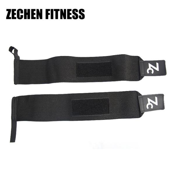 Black Cotton Heavy Duty Wrist Wraps 45*8cm Weightlifting Wraps And Straps Safety Crossfit Support