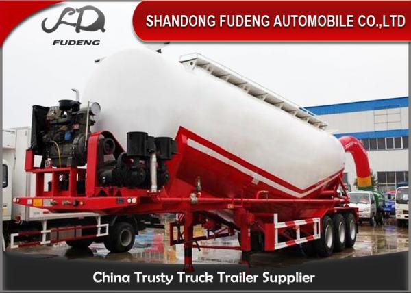 3 Axles 50 M3 dry unloading bulk power cement tanker truck trailer powerful tanker trailer