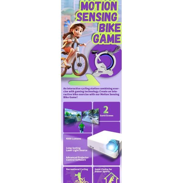 Interactive Bike Simulator Indoor Racing Projection Self Adjustable Riding Resistance