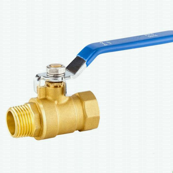 A fêmea de aço azul do homem do punho rosqueou a válvula de bola de bronze forjada com material de CW617N.