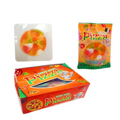 Pizza Shape Soft Sweet Gummy Candy Fruit Juice Flavored For Supermarket
