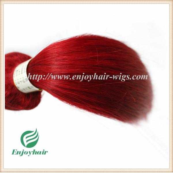 Brazilian 5A virgin remy hair weave ,red color,straight hair extension 10''-26''length