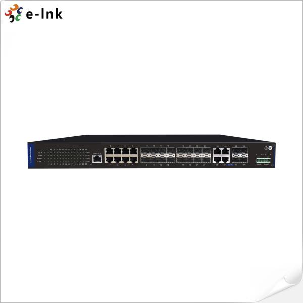 Network Managed Industrial 16-port 100/1000BASE-X SFP + 4-Port TP/SFP Combo + 8-port 10/100/1000BASE-T Ethernet Switch