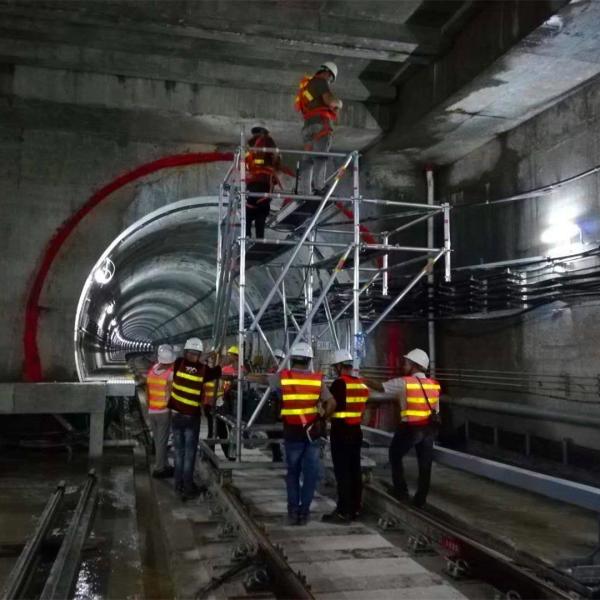 Système de tour d'échafaudage en aluminium pour le métro 1 an de garantie