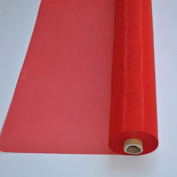 Professional 53T 165 Mesh Red Color 165cm Width Polyester Filter Printing Mesh Cloth
