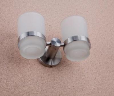 Double tumbler holder83304(7058)-Brush&polish&Round & Stainless steel 304&&,glass for bathroom&kitchen,sanitary