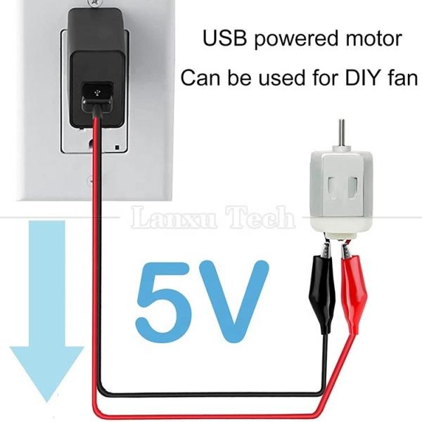 Male Female USB Connector to Dual Copper Crocodile Clamps Alligator Clips Test Leads Wire Adapter Cable for Electrical Circuit