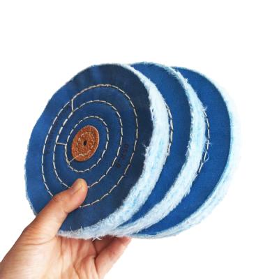 6 inch*50 layer Blue Color Buffing Wheel Polishing Jewelry Extra Abrasion Resistant for Denim Polishing