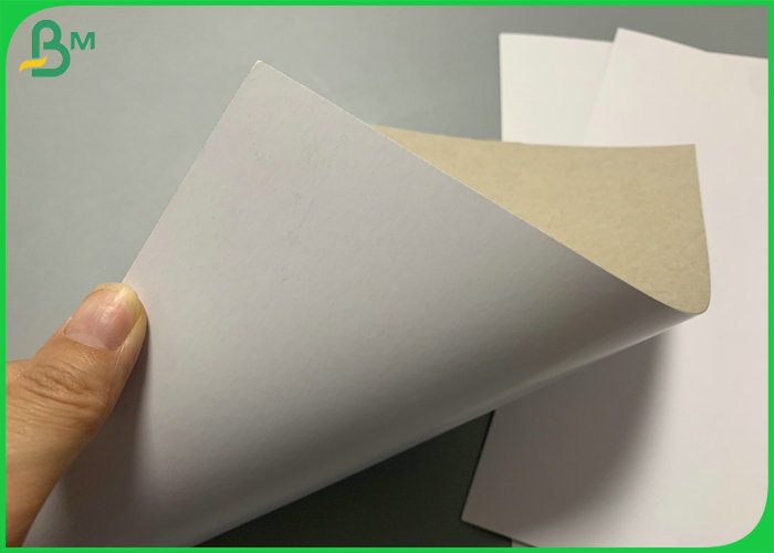 Smooth And Glossy White 400g Coated Grey Back Board For Makeup Box Stiffness  Лоснистая покрытая доска белого дуплекса верхней части 400g серая задняя для упаковки футболки