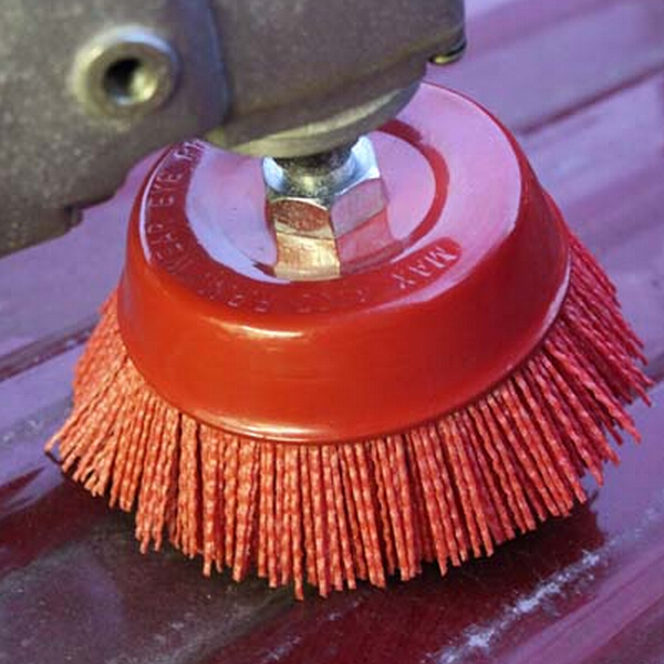 Deburring Black Color Cup Body 4 Inch Nylon Cup Brushes for Light Stock Removal