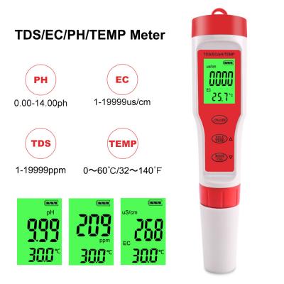 4 - In - 1 Water Quality Tester PH/EC/TDS/Temp Meter For Aquaculture Drinking Water Lab