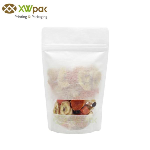 Жара - уплотнение стоит вверх сумки рисовой бумаги Брауна с окном односторонним дегазирующ клапан