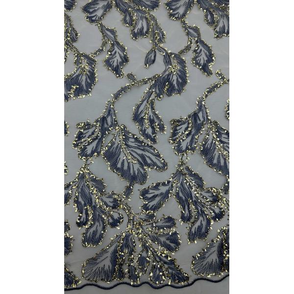 Metallic Lace Fabric High Quality Elegent Wedding 60 Yards Embroidery Fabric