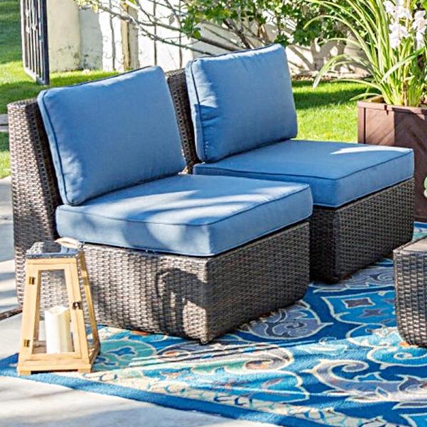 Balcony Aluminum Outdoor Sofa Eco Friendly Rattan Garden Sofa Set
