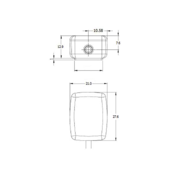 Effectuez l'antenne magnétique de GPS GlONASS avec le connecteur masculin du câble de 2m/SMA