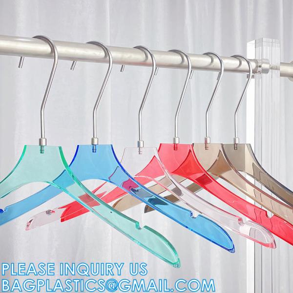Boutique Plastic Hanger OEM Brand Fashion Adult Coat Garment Display Plastic Gold Hangers