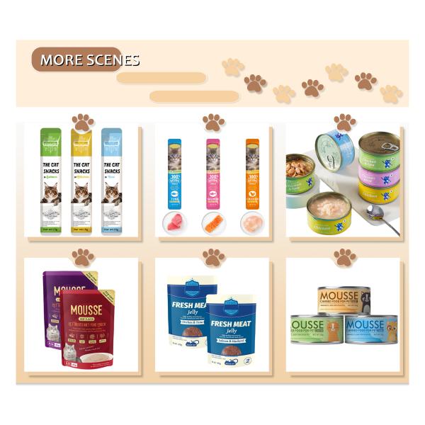 Pet Supplies Fresh Three Flavors Cat Strips Pet Food Snacks for Promoting Canned Food