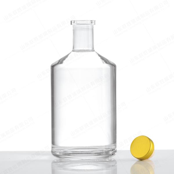 Бартоп 700 мл 750 мл Чистая матоватая черная стеклянная бутылка для скандинавского джина Виски водка ром