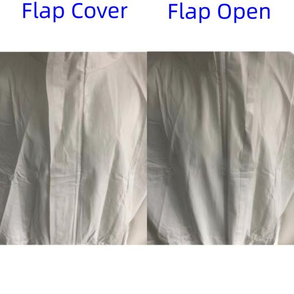 Zipper Closure CE Disposable White Microporous Protective Coverall For Breathability