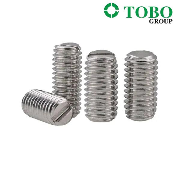 Fastening Screws Stainless Steel Din551 Slotted Set Screws With Flat Point Grub Screw M4m5m6