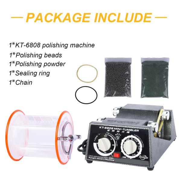 Silk KT-6808 Smart 3kg Rotary Tumbler Surface Jewelry Polishing Machine