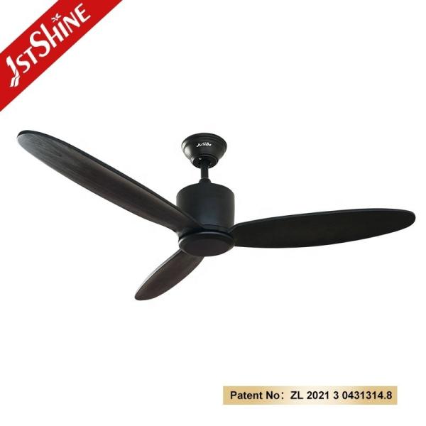 Timer e Inglês Operando 3 lâminas de madeira DC motor ventilador de teto com controle remoto