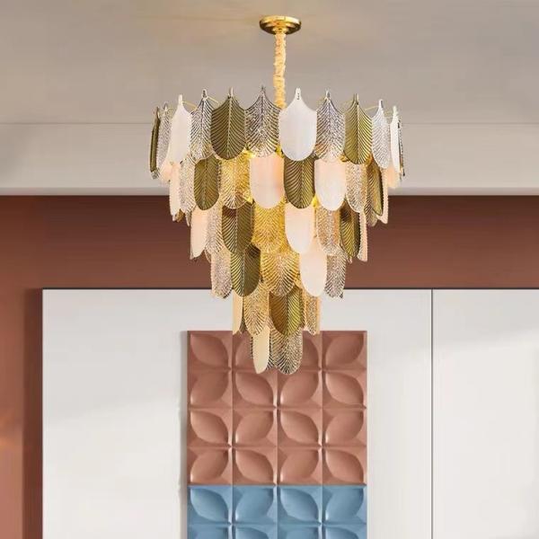 Modern Hotel Lighting Dining Room Luxury Glass Chandeliers Crystal Pendant Lamp Led For Home Decor Weding Lighting