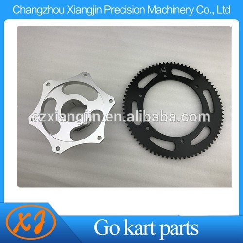 Aluminum 7075T6 Go-Kart Sprocket Carrier With Sprocket 219 Go kart Spare parts OEM Go kart parts