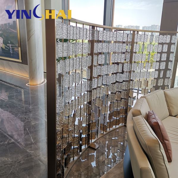 UV Resistant Glass Panel Room Divider High Hardness For Living Room And Dining Room