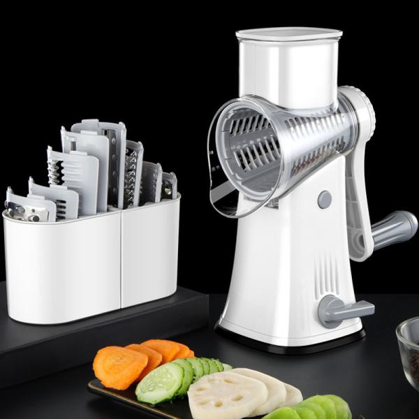 Multifunctional 5 in 1 Vegetable Chopper Slicer with Rotary Drum Type Grater Shredder