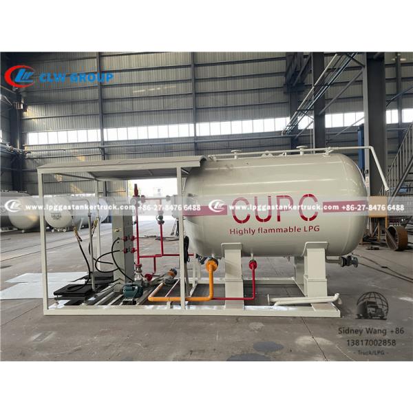 5000 Liters 2.5 Tons LPG Skid Station With Cylinder Filling Scales