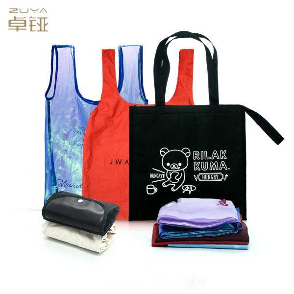 Saco de compras dobrável do poliéster de CMYK, saco de compras de 45x35.5cm Pantone RPET