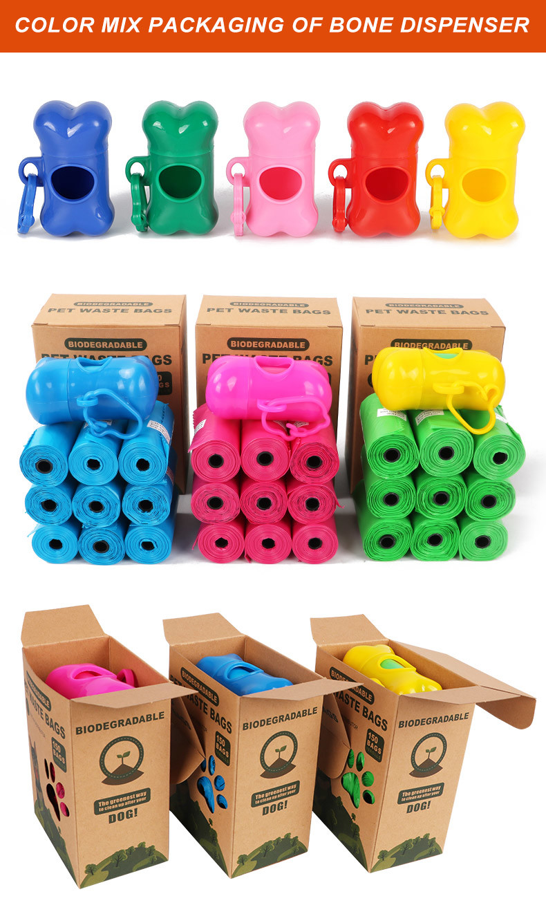 Пакет Rolls сумки 10 кормы собаки отхода 23*33cm*15microns любимца Biodegradable