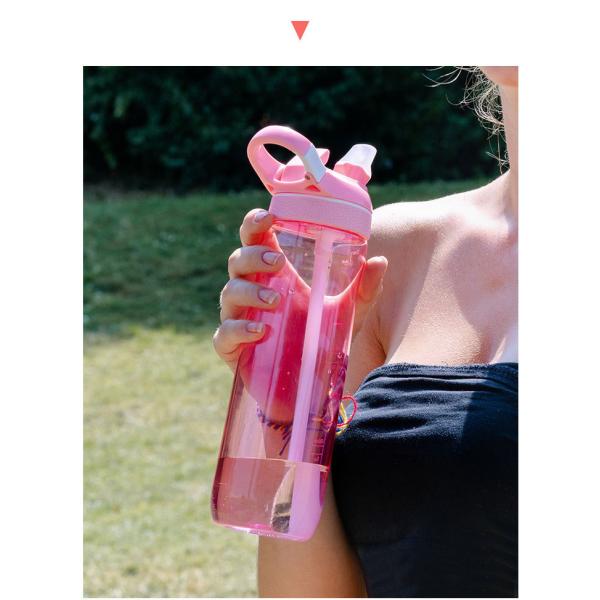 Accessories WITH LID Outdoor Gym Sports Water Bottle with Straw and BPA Free Plastic