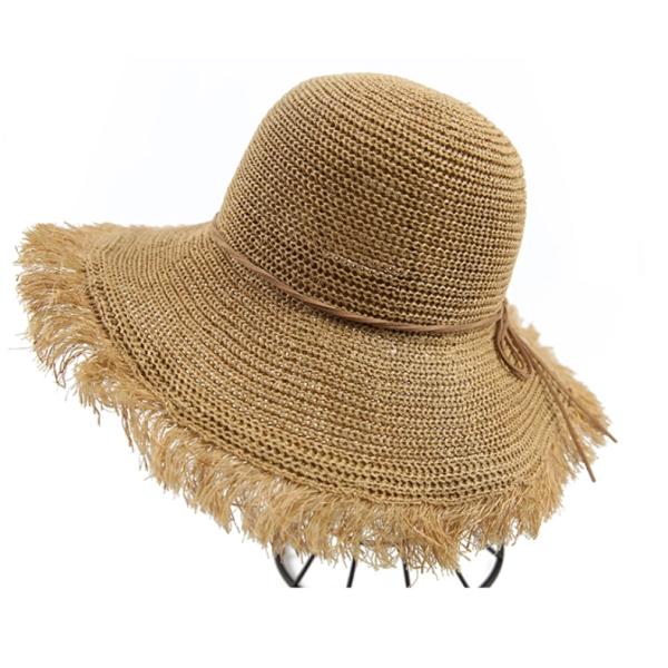 Paper Material Cowboy Vacation Beach Sun Hats Custom Logo With Nylon Strip