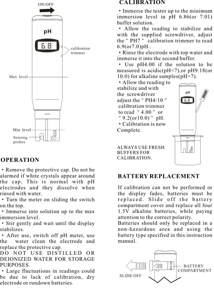 PHS-98108 tester family ATC Pen PH meter
