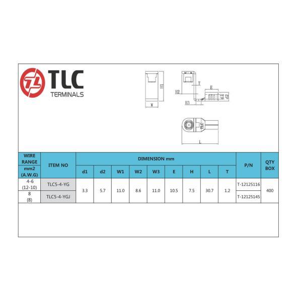 Silver Screw Lug Terminal M3-M8 For Industrial Applications