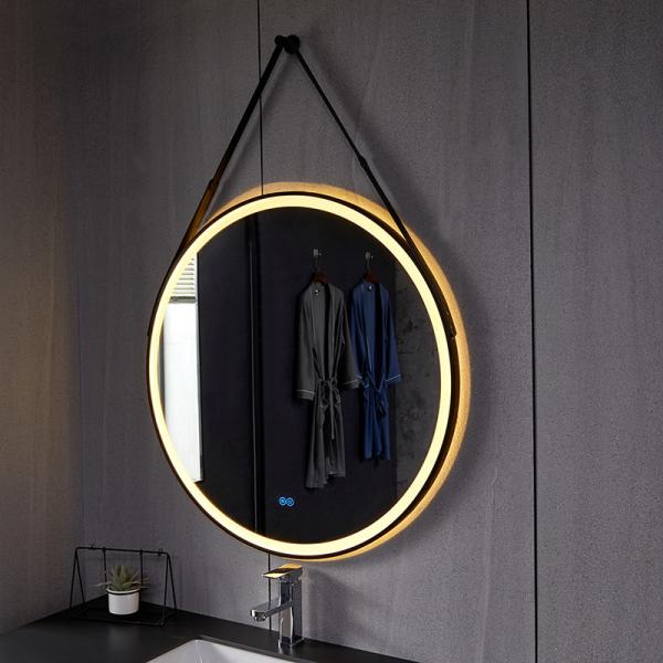6500K Aluminium Frame Mirror 12V Touch Screen Wall Mirror Round