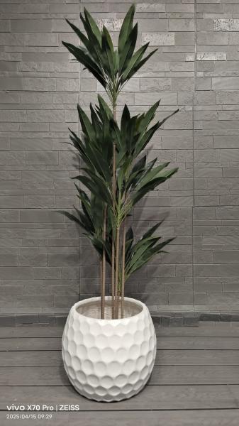 Golf Ball Design Sporty Tapered Spherical Fiber Clay Planter Durable