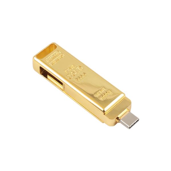 Gold Bar Shaped TYPE C USB 3.0 Fast Speed Match EU And US Standrad