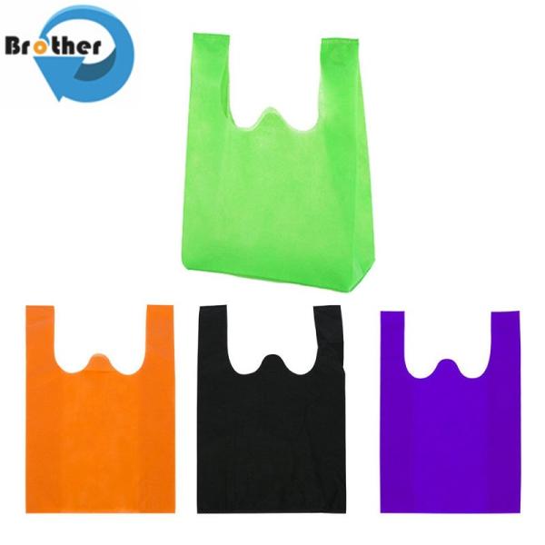 Cheap Price Emboss Non Woven Advertisement Bag Big Size PP Non Woven Shopping T-Shirt Bags for Supermarket
