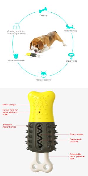 O picolé deu forma ao cachorrinho que mastiga o ODM do OEM dos brinquedos para a mordedura do animal de estimação