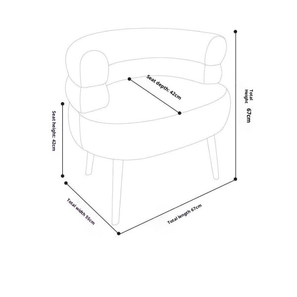 Modern Leisure White Armchair Living Room Designer Chair with Metal Leg Accent Lounge Chair Single Velvet Fabric Sofa Chair