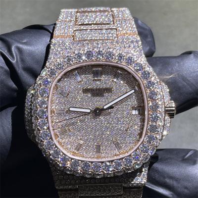 Busto do OEM Moissanite abaixo do relógio VVS feito a mão luxuoso Moissanite Diamond Watch