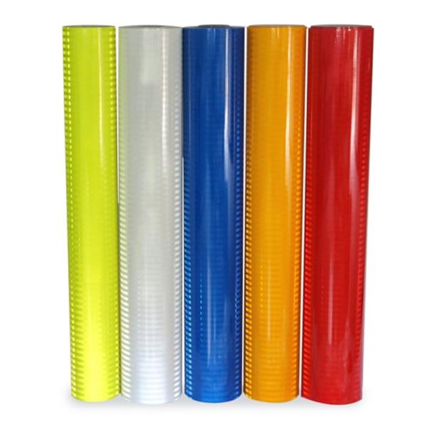 Red High Intensity Prismatic Reflective Sheeting Roll Printable Flexible OEM