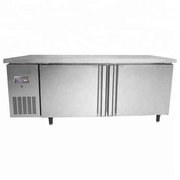 Horizontal Under Counter Fridge Freezer , 400L Stainless Steel Undercounter Refrigerator