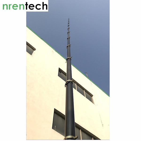 30m lockable pneumatic telescopic mast 30kg payloads for mobile broadcasting antenna NR-4.4-30-30L-13S-51-316