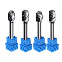 Tungsten Carbide Burr 1/4 Shank for Metal Polishing 4-25mm Head